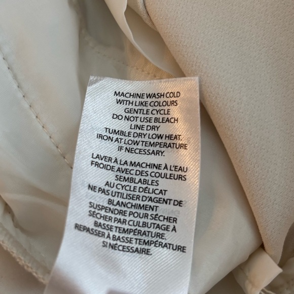 DKNY Wide Leg Trousers High Waisted Beige 10 - Picture 14 of 15